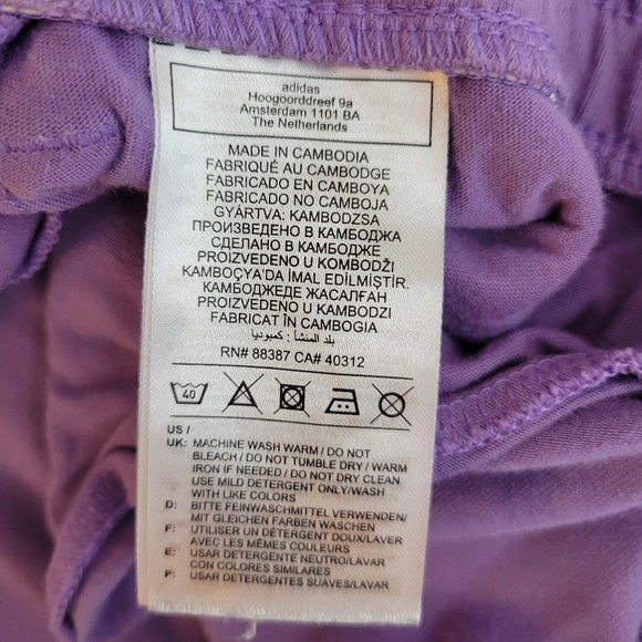Adidas Women's Joggers Purple Size XL Track Pants Cotton Athleisure - Picture 10 of 10